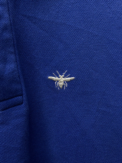 Dior Homme Blue/Grey  ‘Bee’ Embroidered Logo Polo