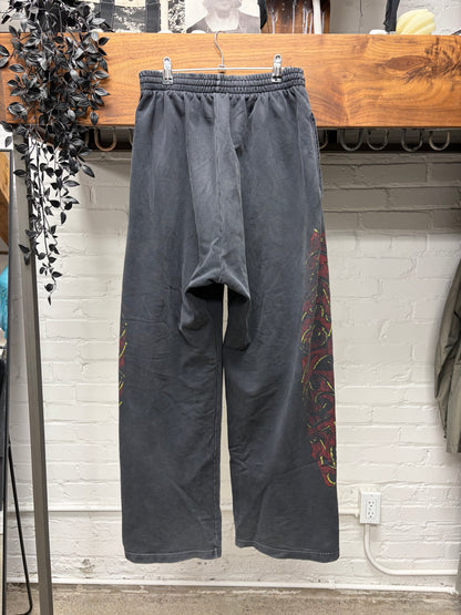 SS2024 Balenciaga ‘Offshore’ Faded Black Wide Leg Sweatpants