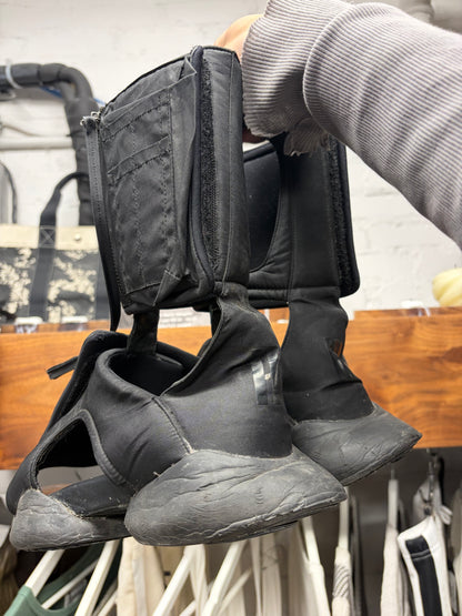 Rick Owens Black ‘Cargo Sandal’ High Top Sneakers