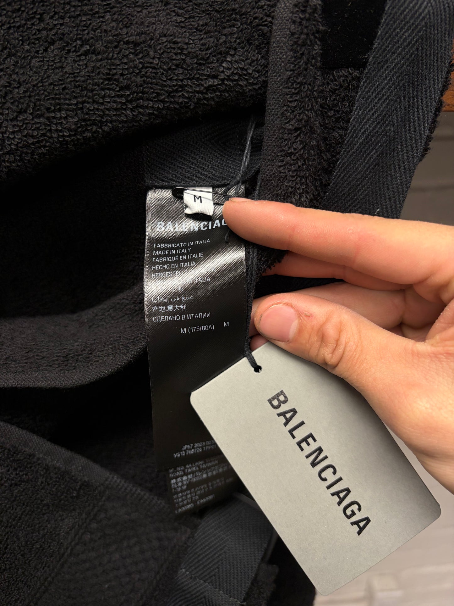 SS2024 Balenciaga ‘Towel’ Black Belted Skirt