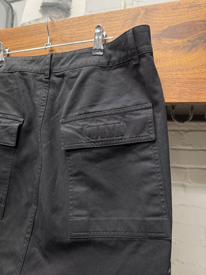Rick Owens DRKSHDW Wide Leg Black Cargo Pants