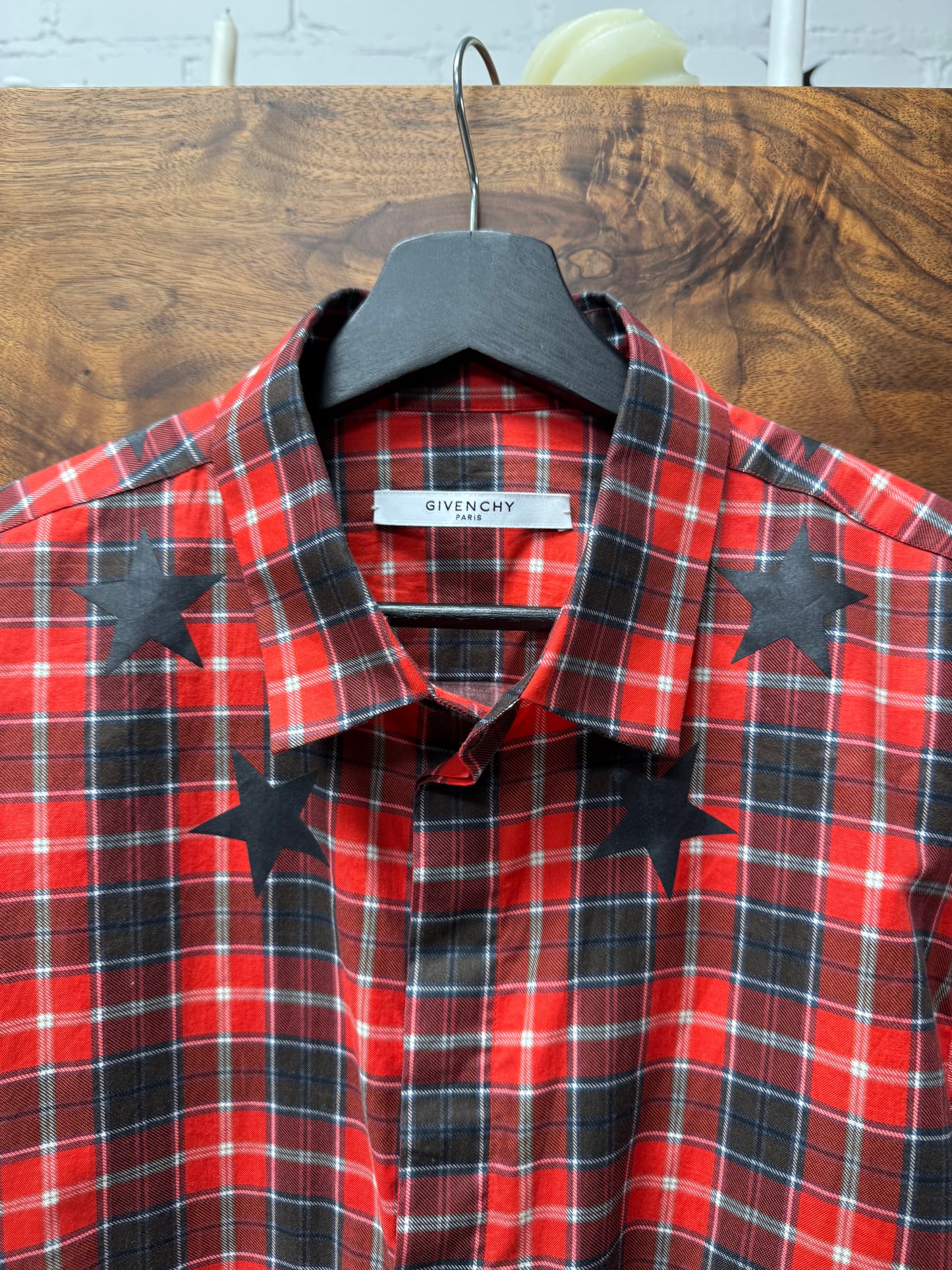 Givenchy by Ricardo Tisci ‘Stars’ Plaid Button Down Shirt
