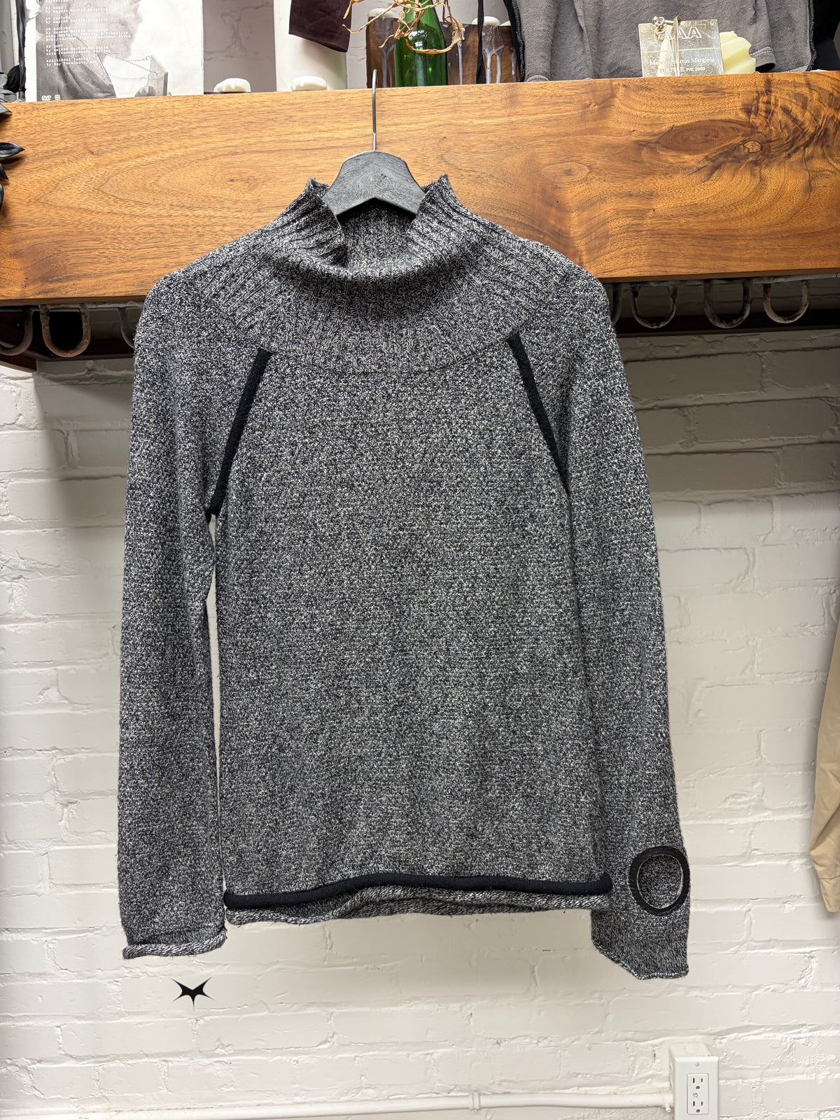 AW09 Undercover ‘Earmuff Maniac’ Watch Window Knitted Grey Sweater