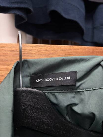 SS2022 Undercover ‘Once in a Lifetime’ Green Nylon Short Sleeve Camp Collar Shirt
