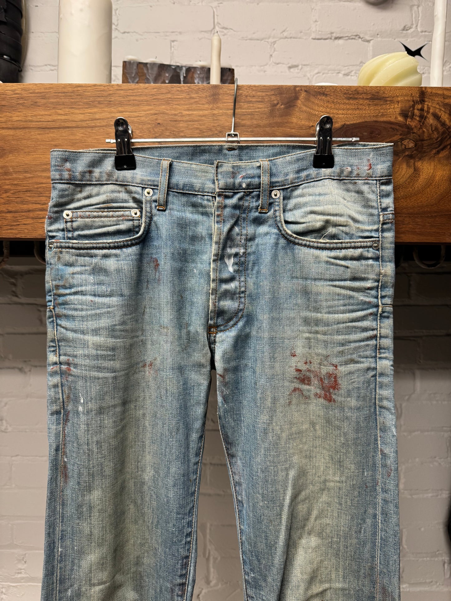 SS2010 Dior Homme ‘Wildcat’ Blood Stain Unaltered Denim