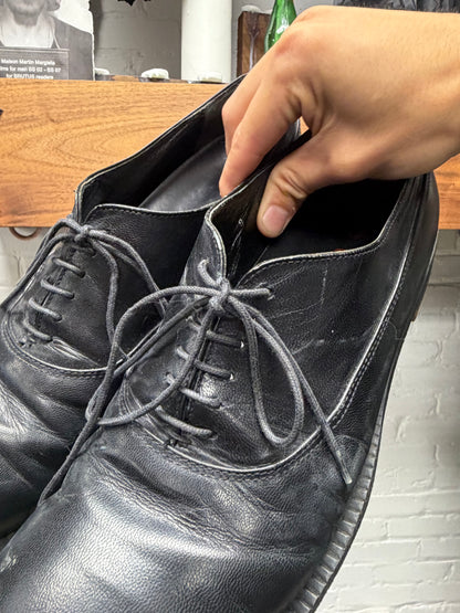 Vintage Miu Miu Black Calfskin Leather Lace-Up Derbys