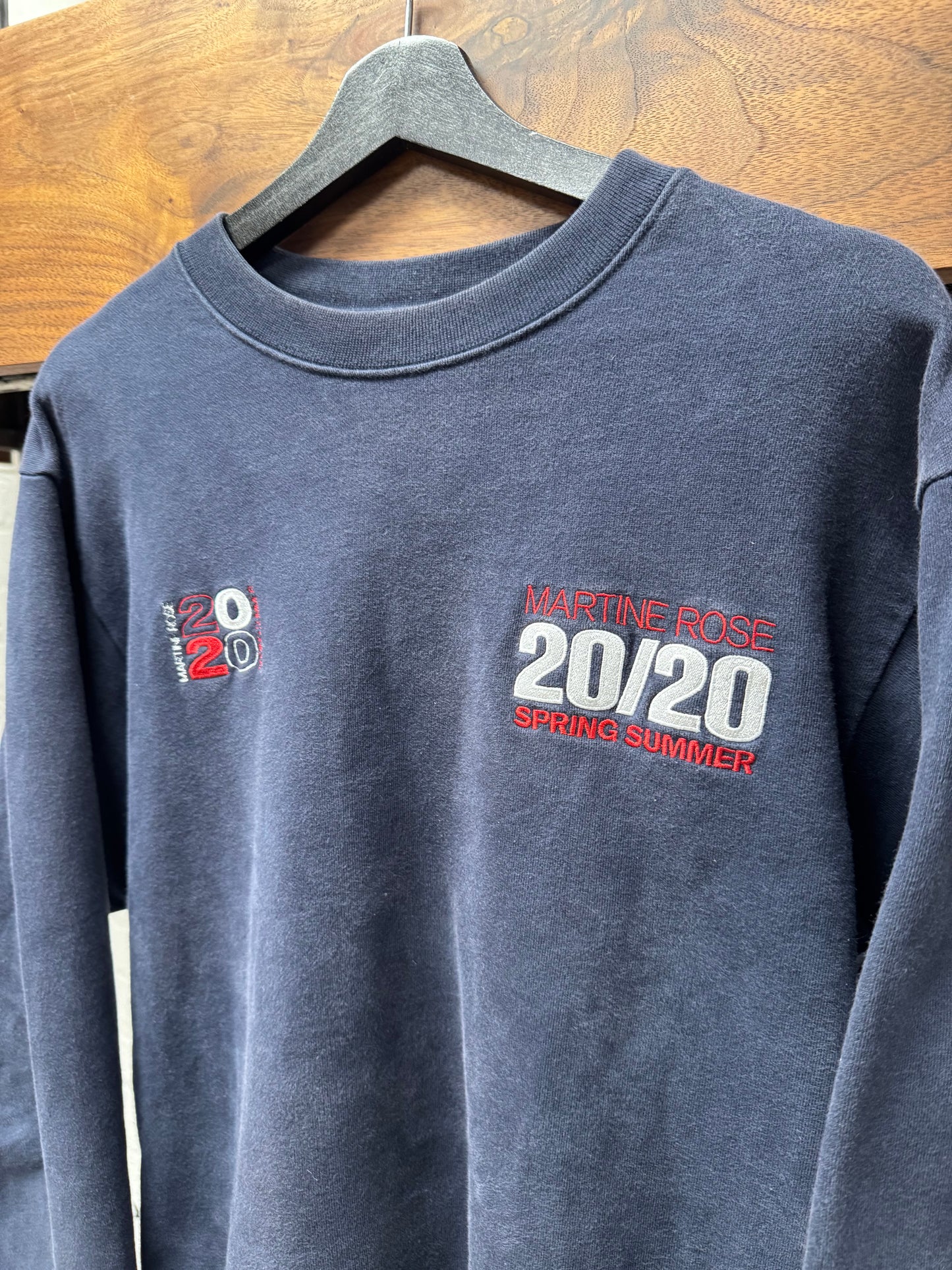 2020 Martine Rose ‘20/20 Vision’ Embroidered Logo Sweatshirt