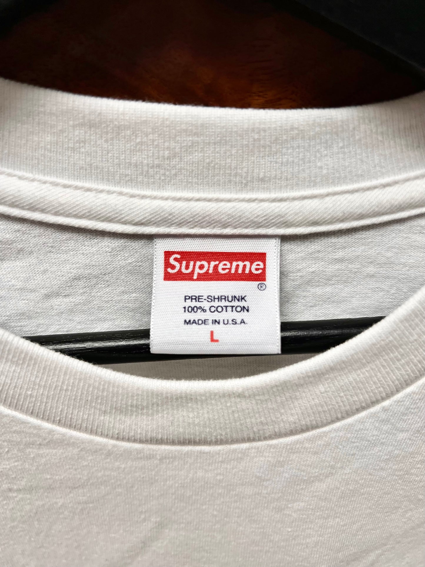 Supreme Classic Red/White Box Logo Long Sleeve Shirt