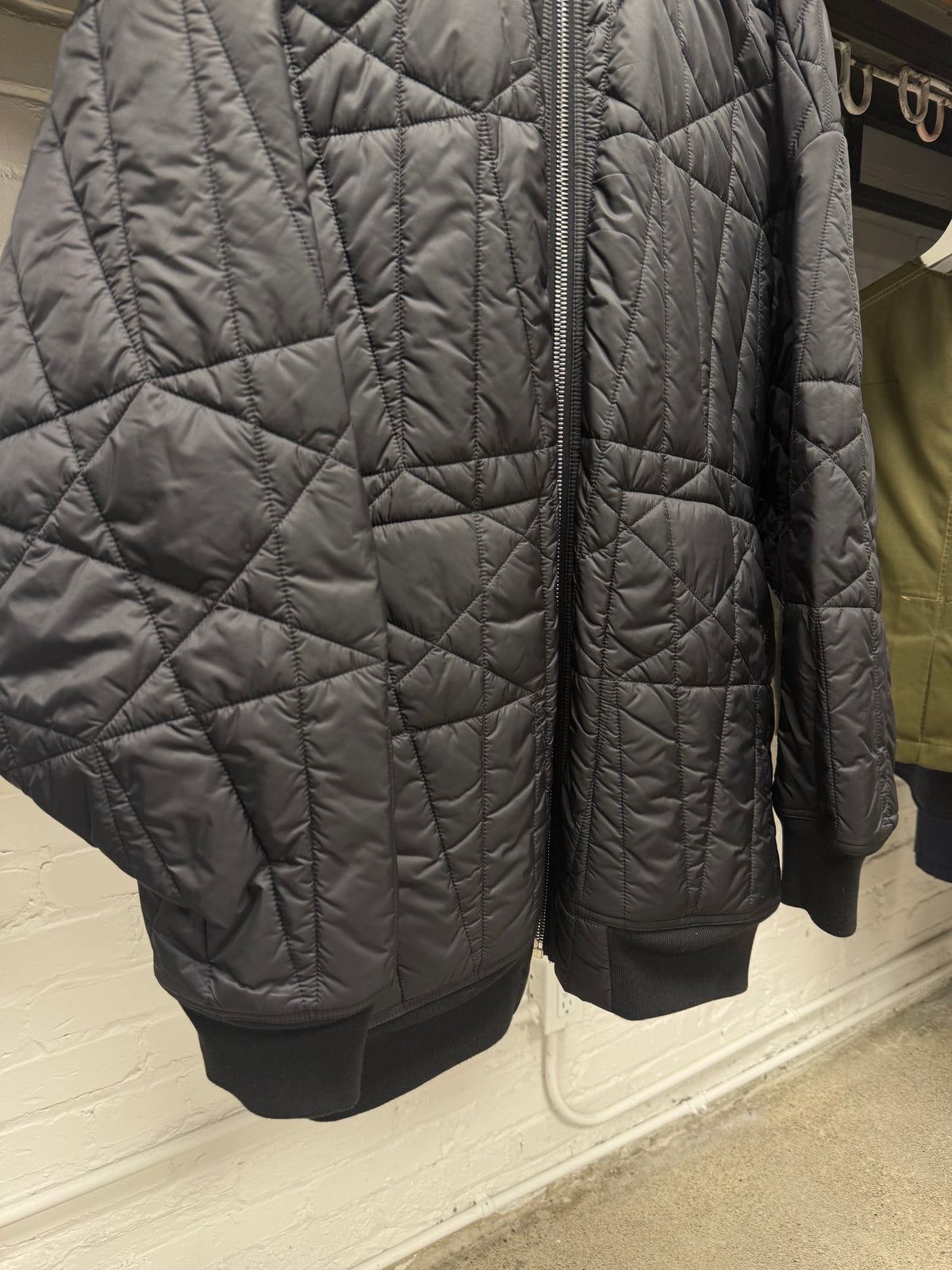 Rick Owens DRKSHDW Quilted Black Jumbo Bomber Jacket