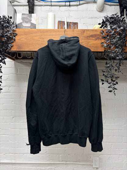Rick Owens ‘Gimp’ Full Zip Black Eyelet Cutout Cotton Zip-Up Hoodie