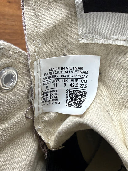 Rick Owens x Converse ‘TurboDRK’ Grey Canvas High Top Sneakers