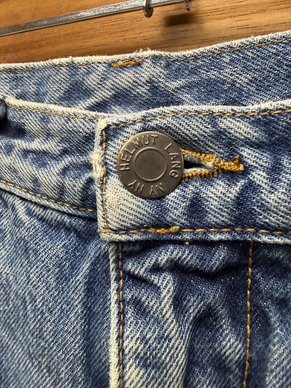Helmut Lang Classic Blue Washed Bootcut Denim