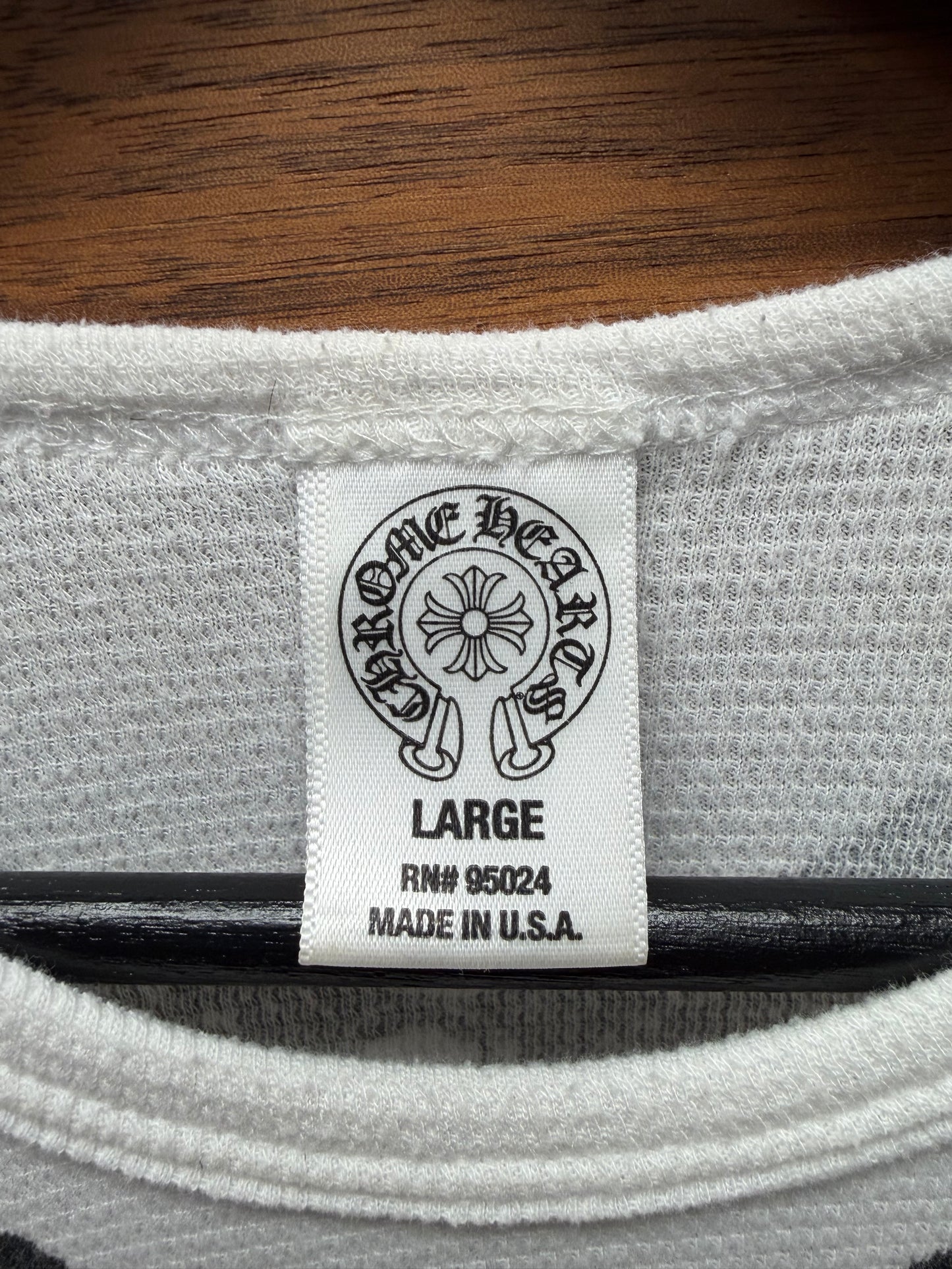 Chrome Hearts White Thermal ‘Foti Skull’ Long Sleeve Shirt