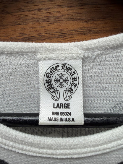 Chrome Hearts White Thermal ‘Foti Skull’ Long Sleeve Shirt