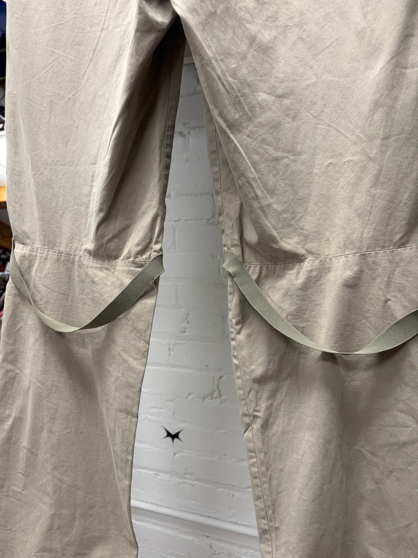 SS2000 Helmut Lang 3D Cargo Pocket Tan Brown Utilitarian Pants