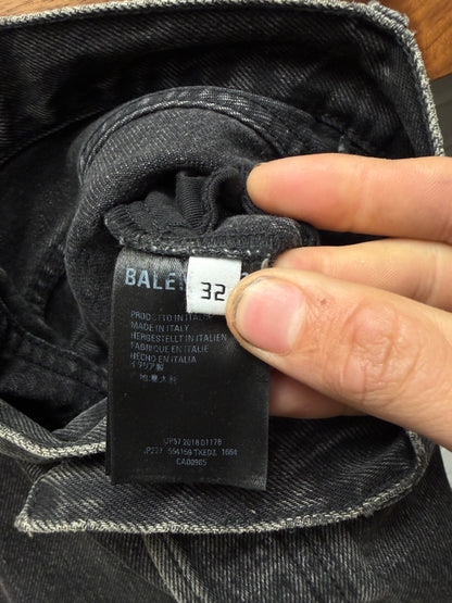2018 Balenciaga Flared Cut Washed Grey Denim