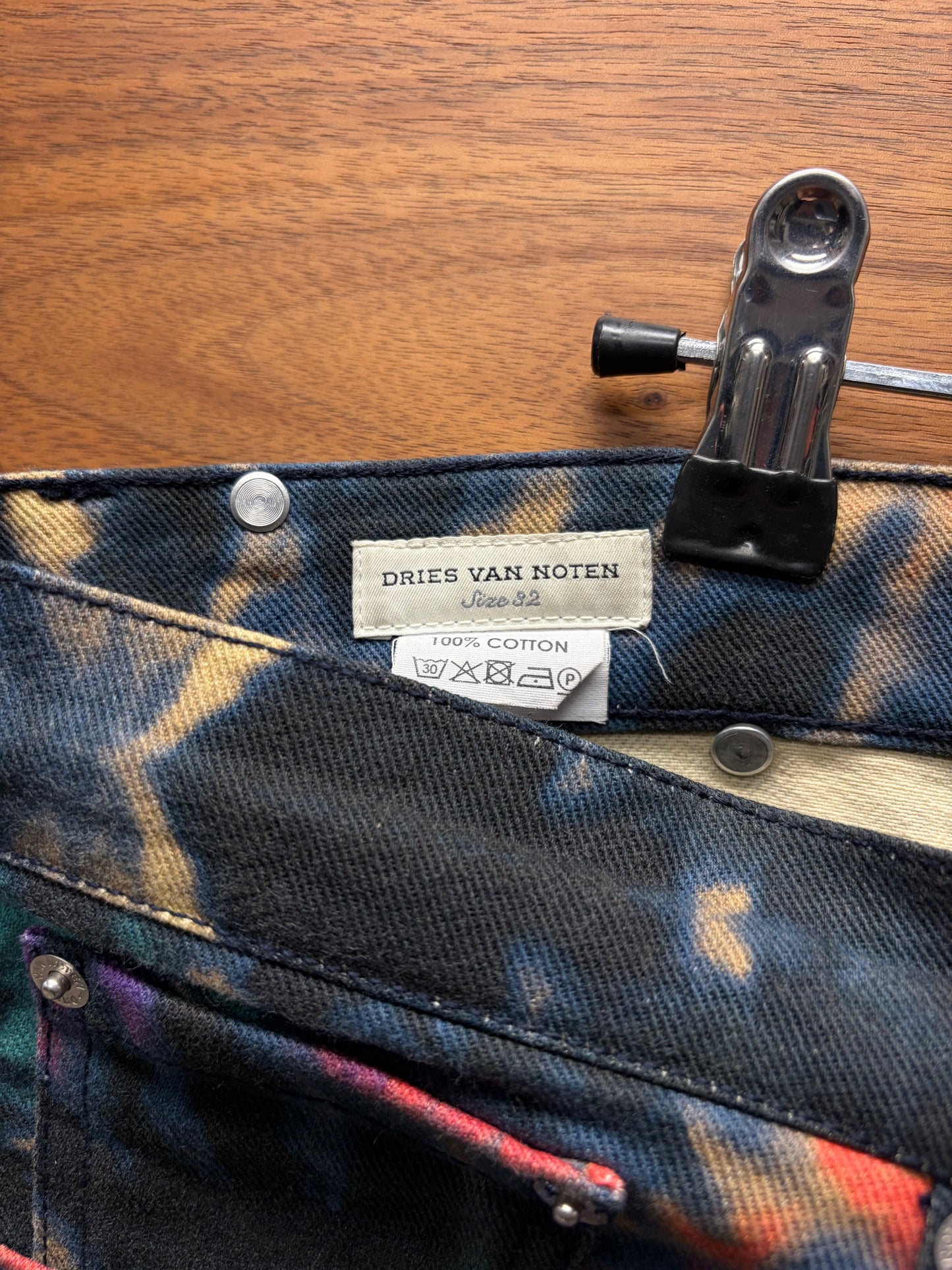 AW2019 Dries Van Noten ‘Tie Dye’ Straight Leg Denim