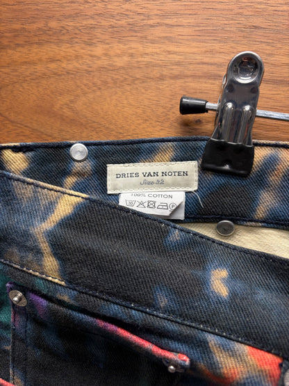AW2019 Dries Van Noten ‘Tie Dye’ Straight Leg Denim