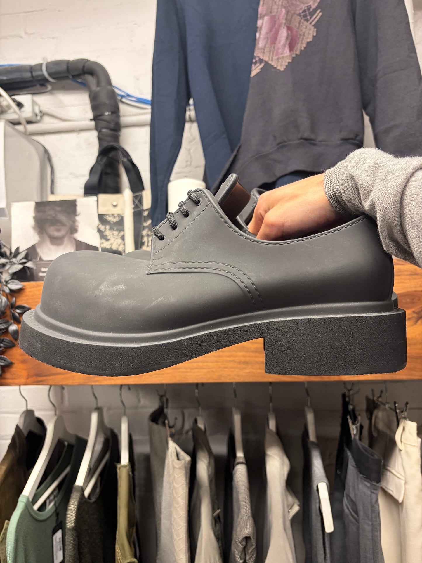 Balenciaga ‘Steroid’ Oversized Black Lace Up Derbys