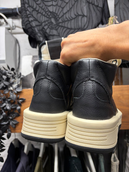 Rick Owens TurboPWN Black/White High Top Sneakers