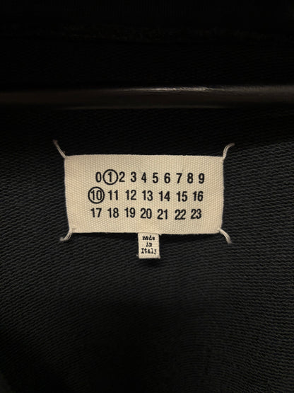 2024 Maison Margiela ‘Numbers Logo’ Embroidered Black Zip-Up Hoodie