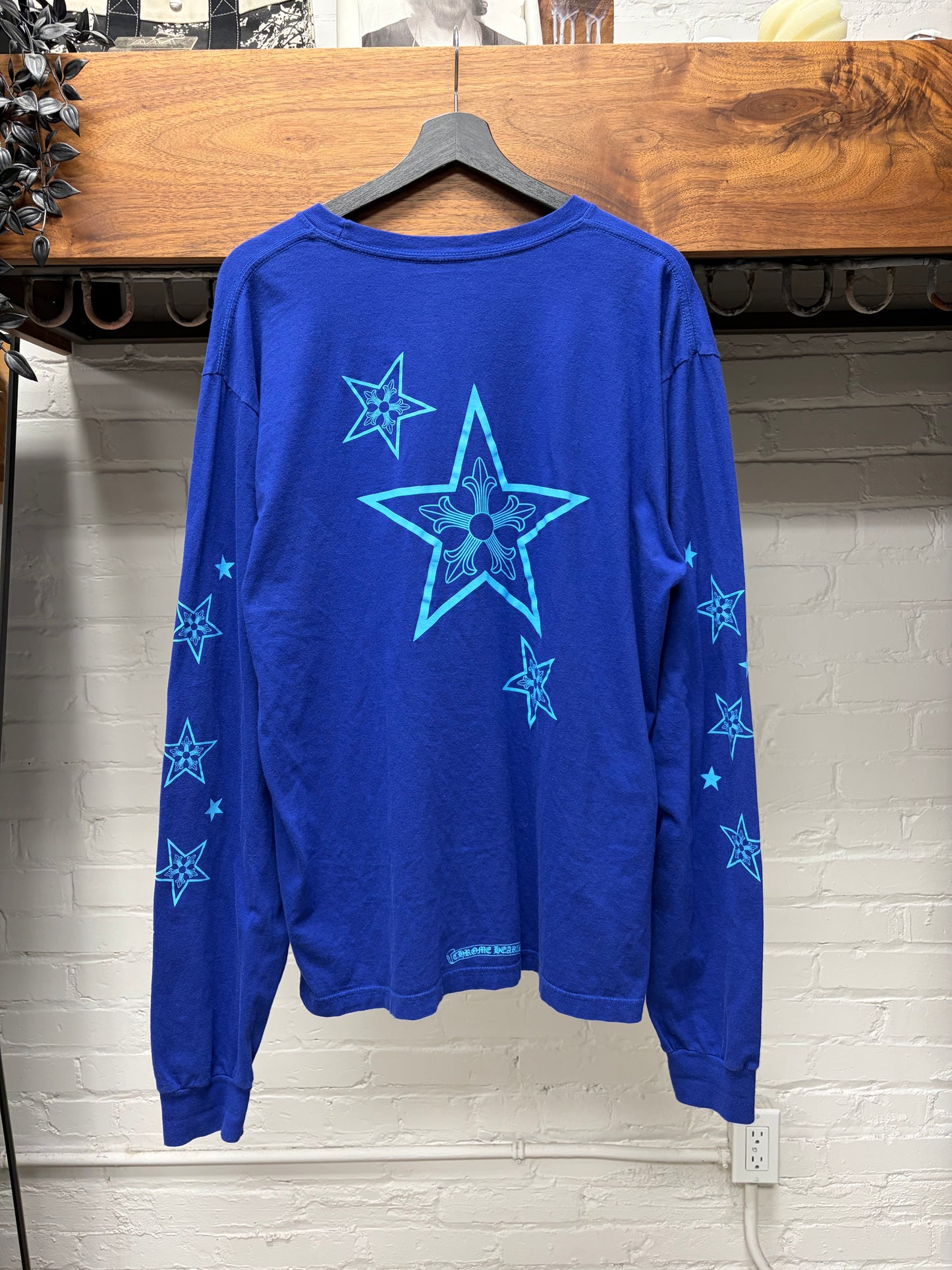 Chrome Hearts ‘Star Logo’ Blue CH Long Sleeve Shirt