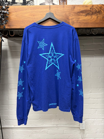 Chrome Hearts ‘Star Logo’ Blue CH Long Sleeve Shirt
