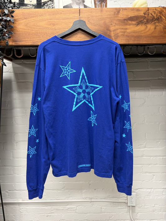 Chrome Hearts ‘Star Logo’ Blue CH Long Sleeve Shirt
