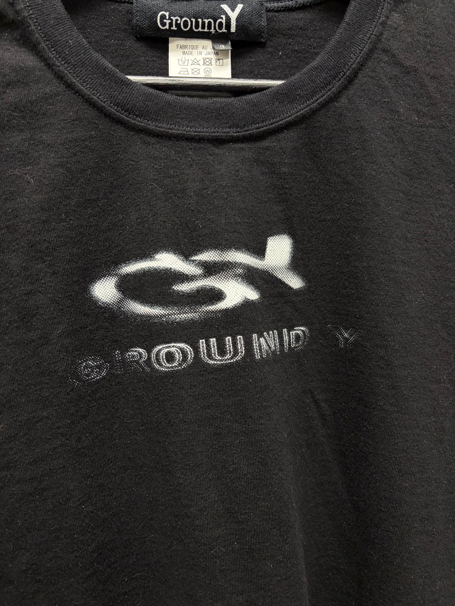Yohji Yamamoto ‘Ground Y’ Black ‘Shadow Logo’ Short Sleeve Shirt
