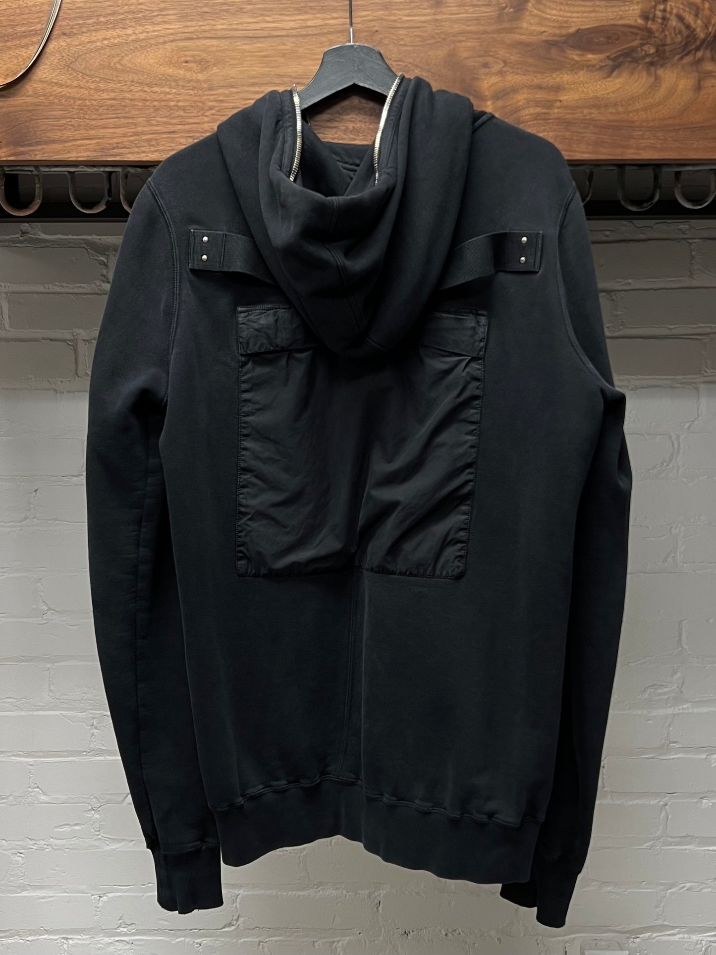 Rick Owens ‘Gimp’ Full Zip Cargo Back Hoodie