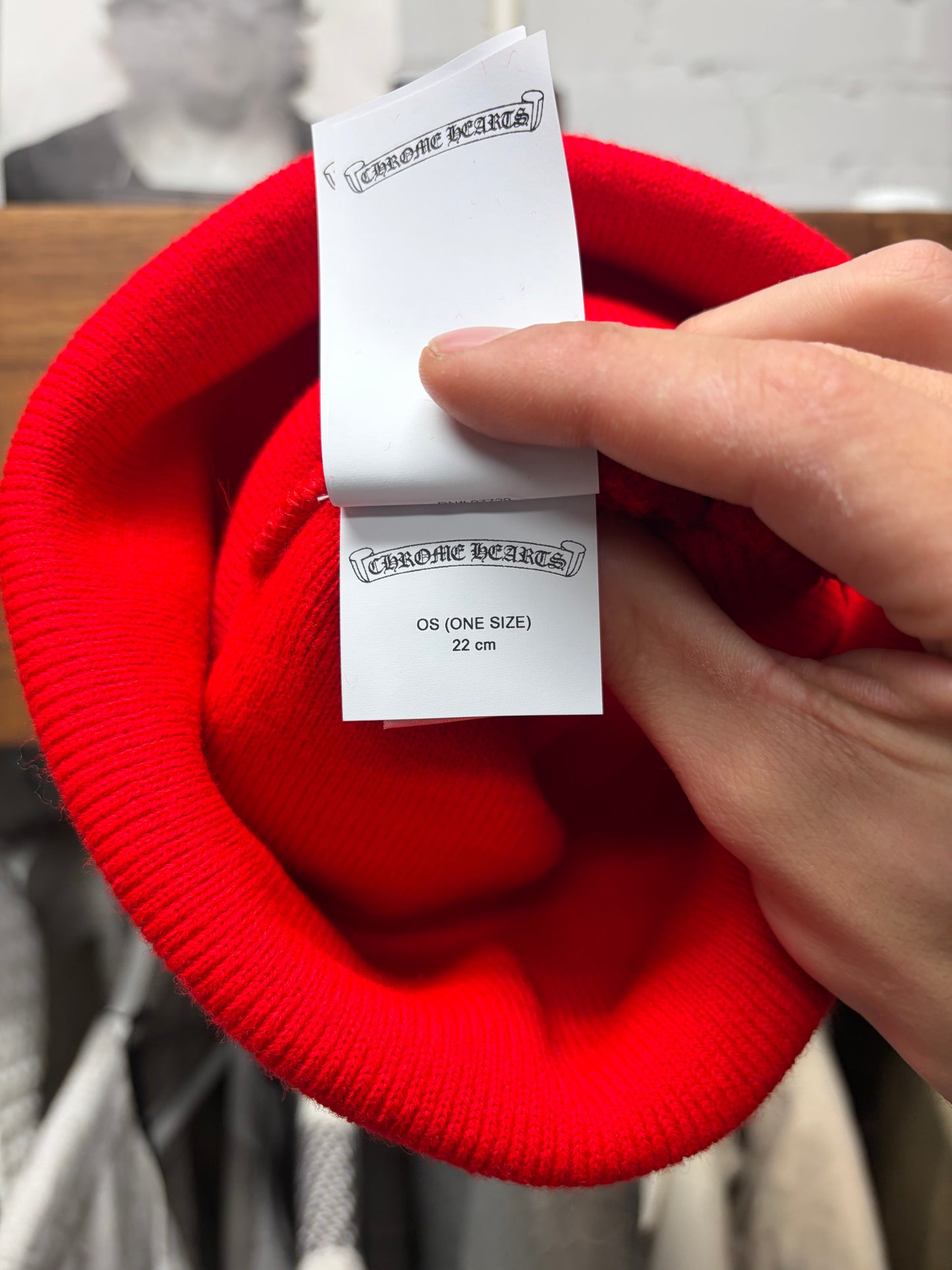 Chrome Hearts ‘CH Logo’ Embroidered Red/White Beanie