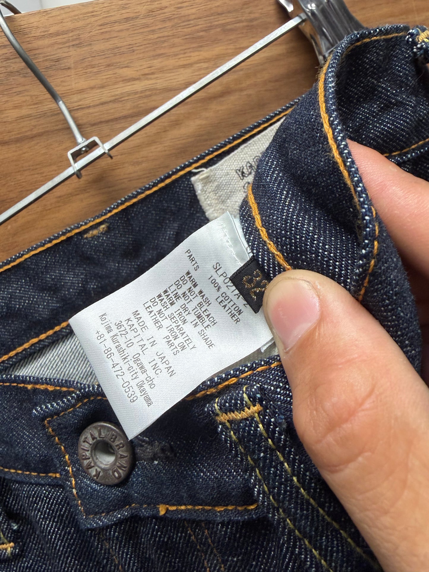 Kapital Raw Indigo Blue Skinny Jeans