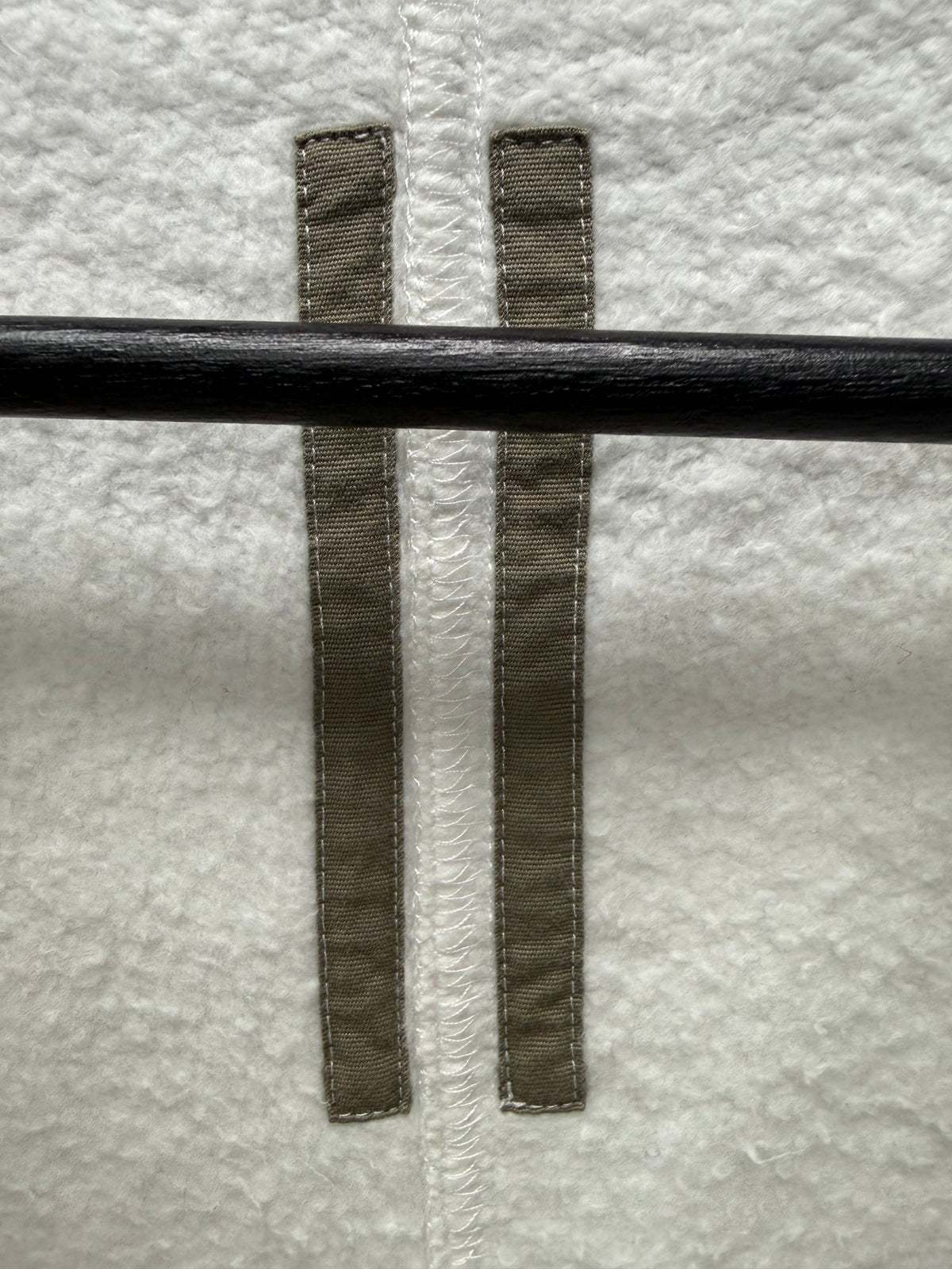 SS2019 Rick Owens ‘Babel’ Milk/Dark Lime ‘Kendra Pfahler’ Patchwork Sweatshirt