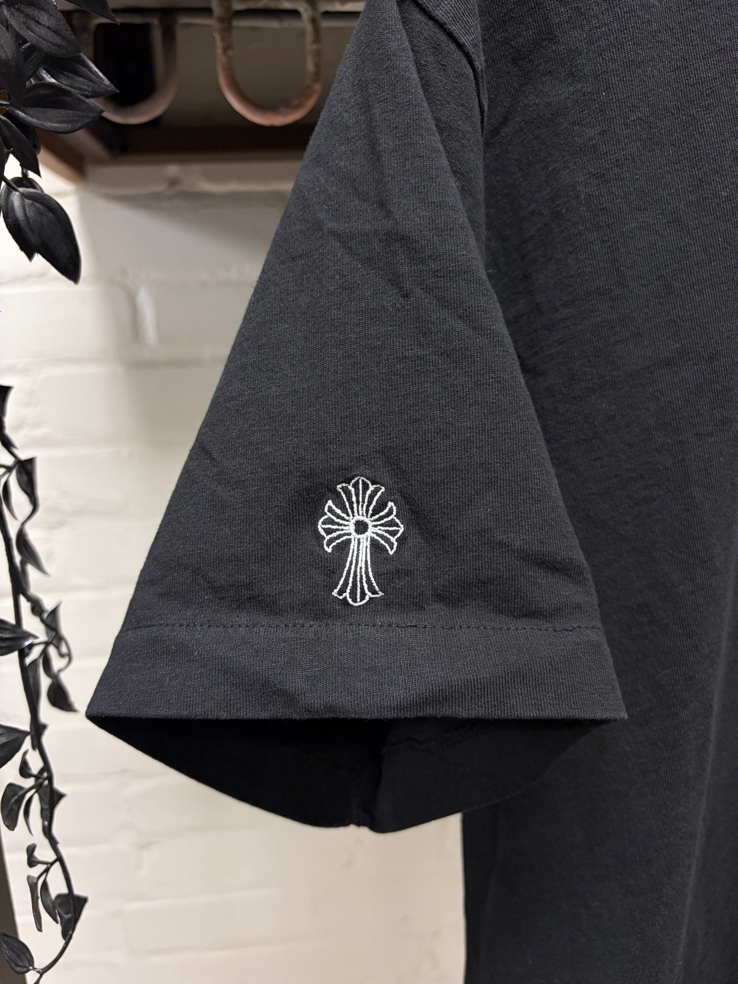 Chrome Hearts Embroidered ‘Eye Chart Logo’ Black Short Sleeve T-Shirt