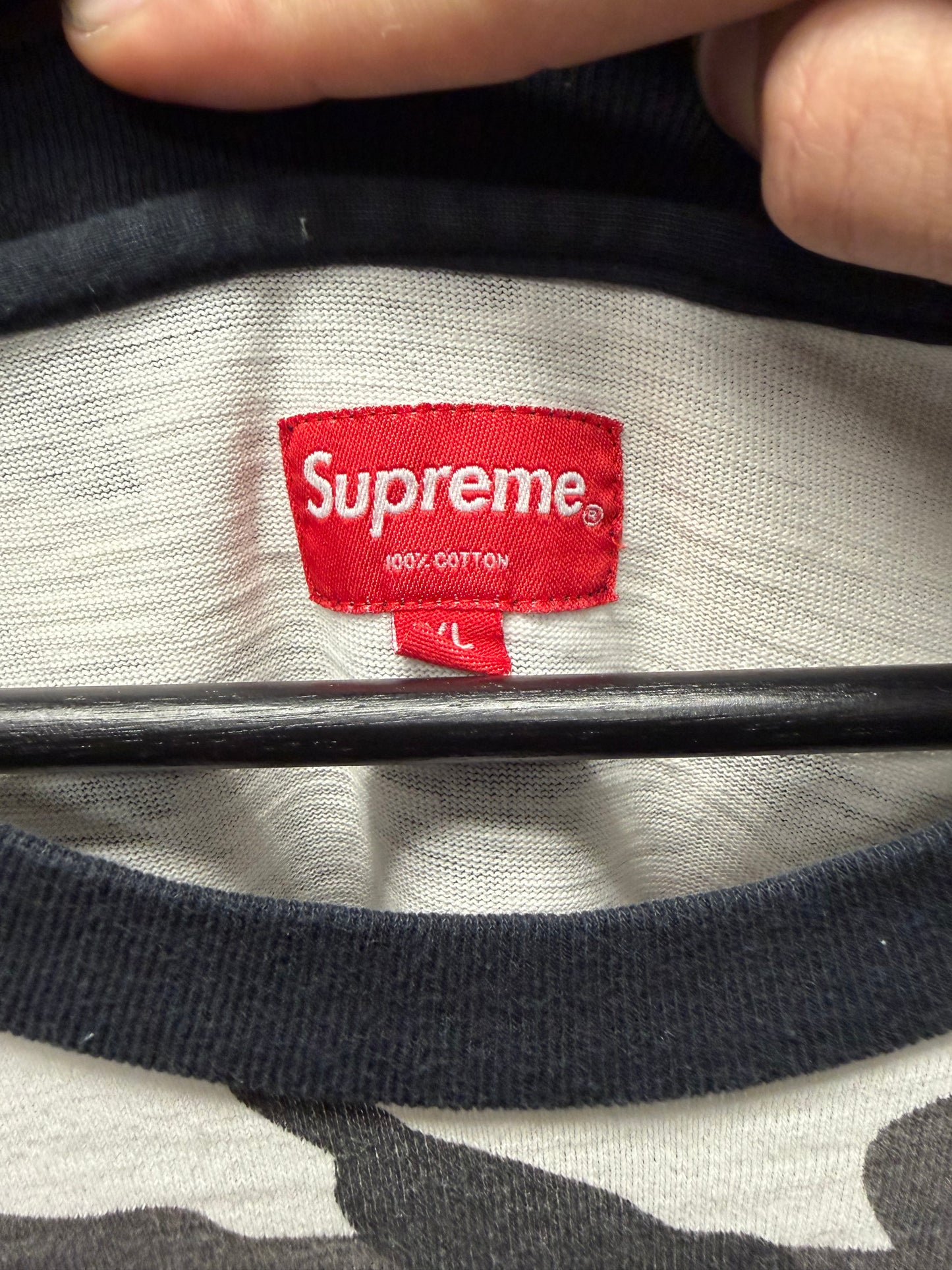 AW2018 Supreme ‘Snow Camo’ Pocket Logo T-Shirt