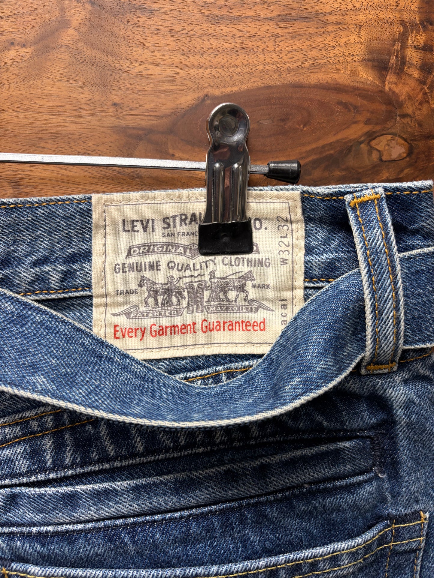 2025 Sacai x Levi’s ‘962’ Wide Leg Blue Belted Denim