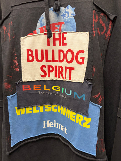 AW2019 Vetements ‘Bulldog Spirit’ Reconstructed Patchwork Hoodie