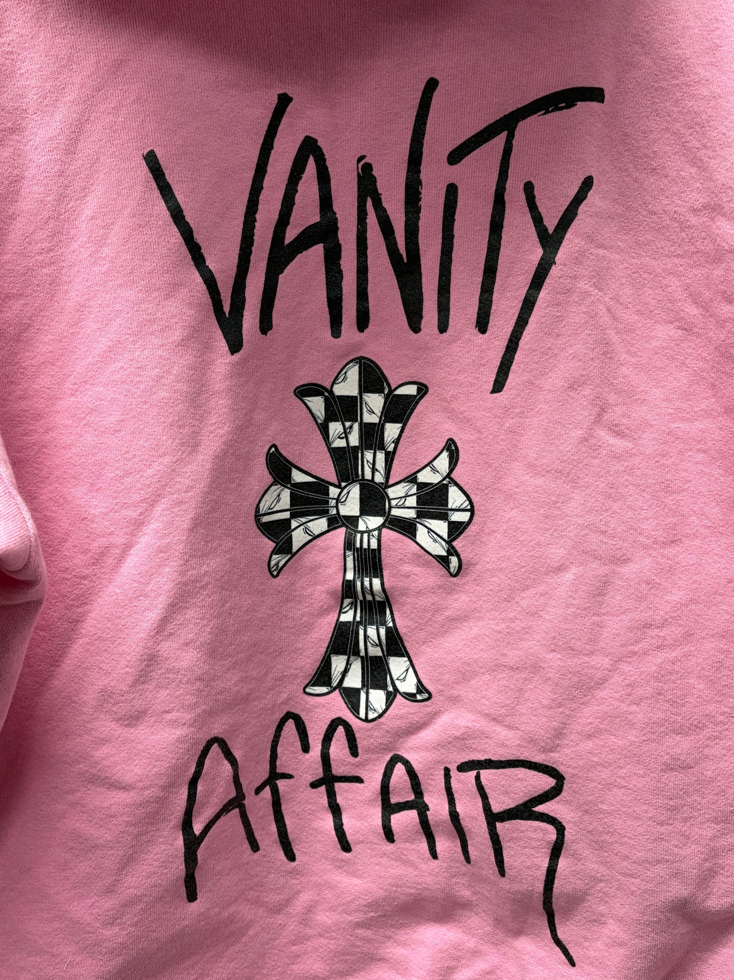 Chrome Hearts ‘Vanity Affair’ Pink/Checkered Cross Hoodie