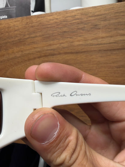 2019 Rick Owens ‘Larry’ Cream White Sunglasses