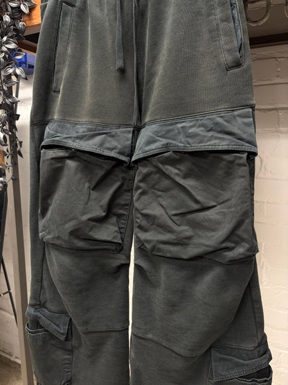Entire Studios ‘Soot Black’ Utility Cargo Wide Leg Sweatpants