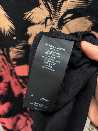 2019 Saint Laurent ‘Surf Sound’ Redux Palm Tree Graphic T-Shirt