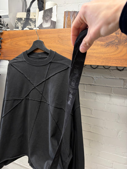 Rick Owens DRKSHDW ‘Crater’ Black Pentagram Sweatshirt