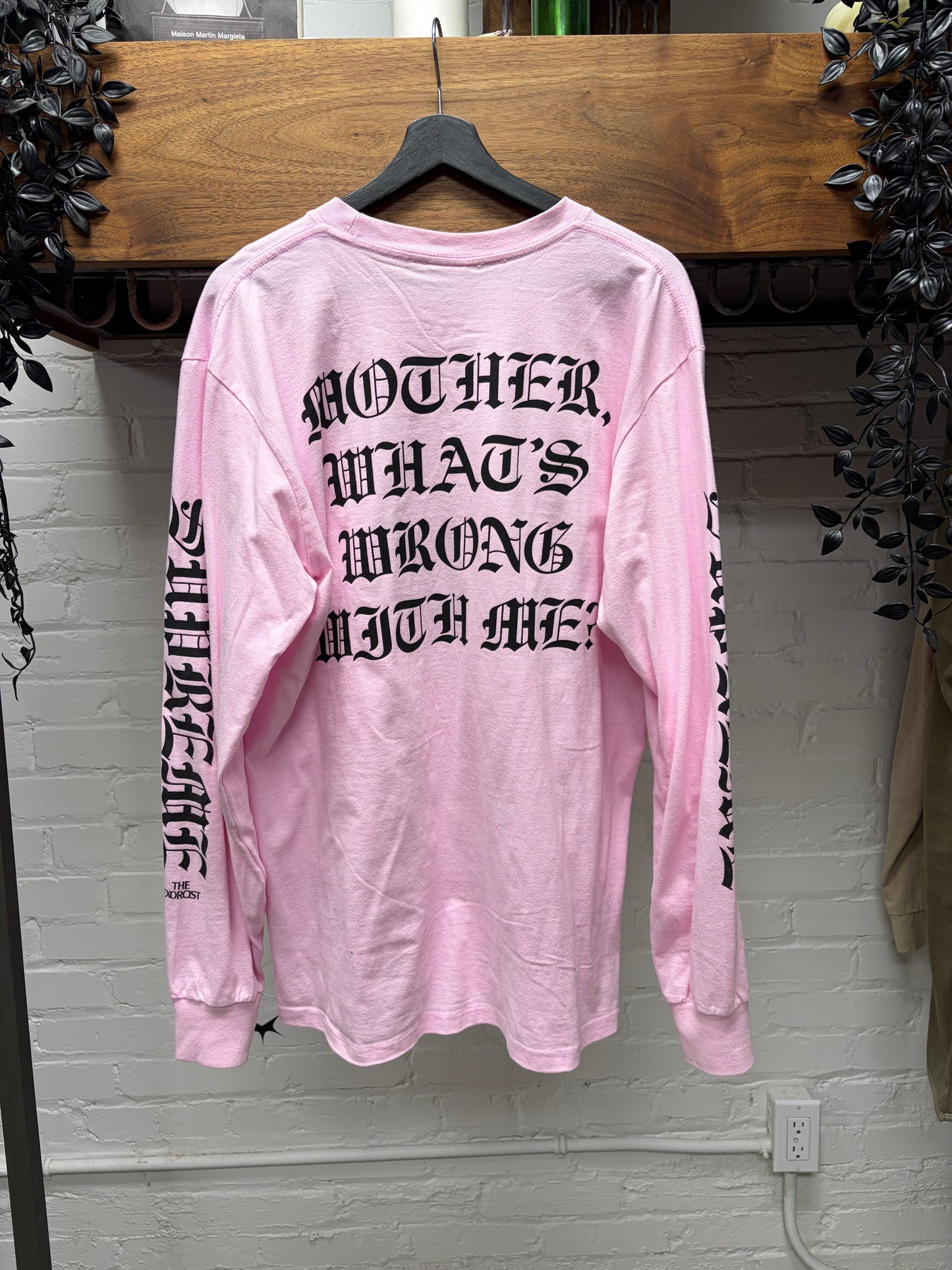 AW2025 Supreme ‘The Exorcist’ Pink/Black Long Sleeve T-Shirt