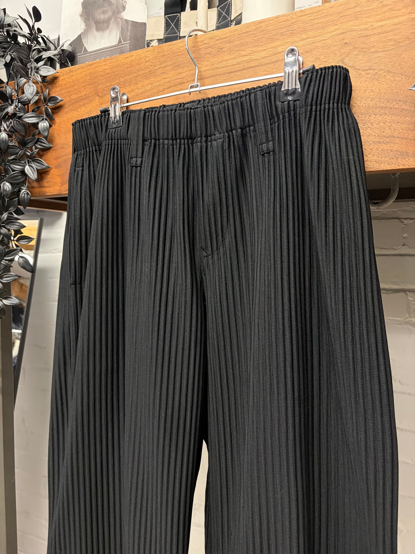 Issey Miyake Homme Plisse Pleated Black Trousers