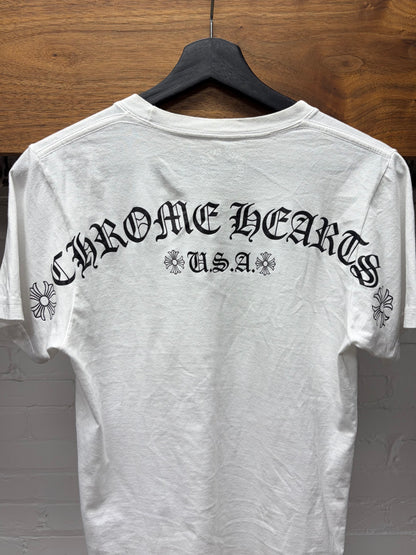 Chrome Hearts ‘Script Logo’ White Short Sleeve Shirt