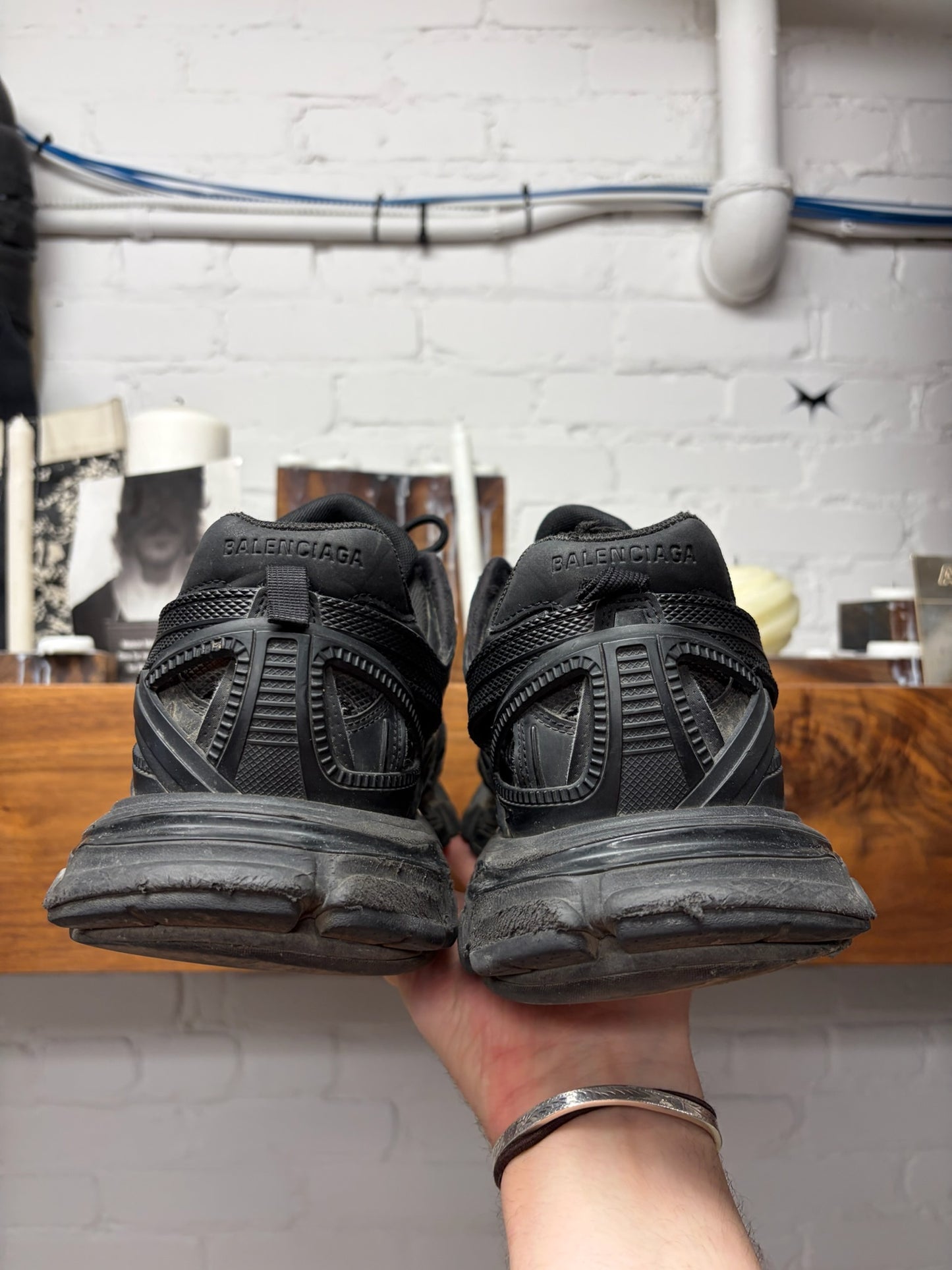 Balenciaga ‘Track 2’ Black/Silver Low Top Sneakers
