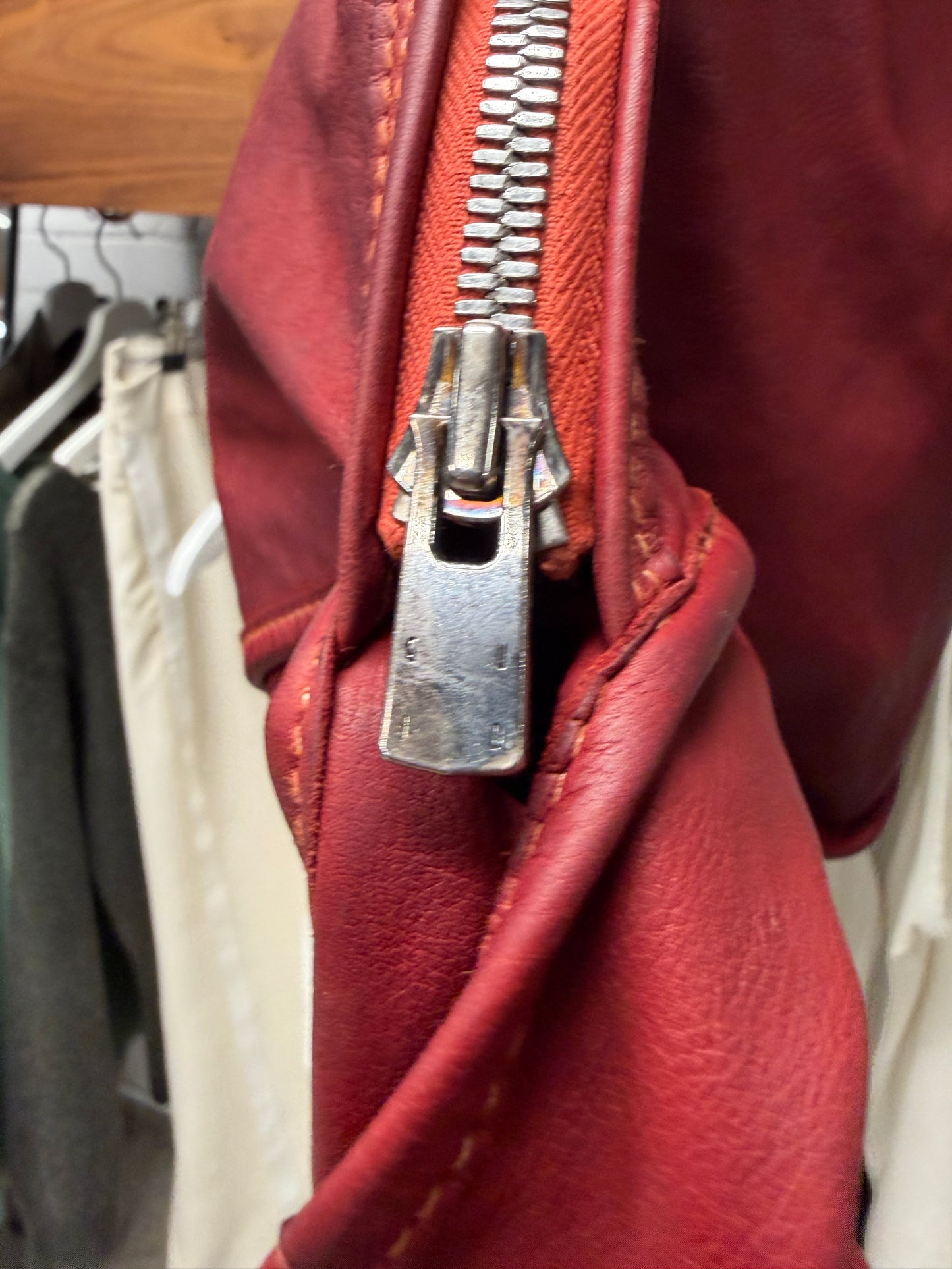 Guidi Custom Order ‘Object Dyed’ Oxblood Red Horse Leather Crossbody Sling Bag