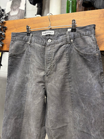 Our Legacy Grey ‘Fatigue Cut’ Wide Leg Denim