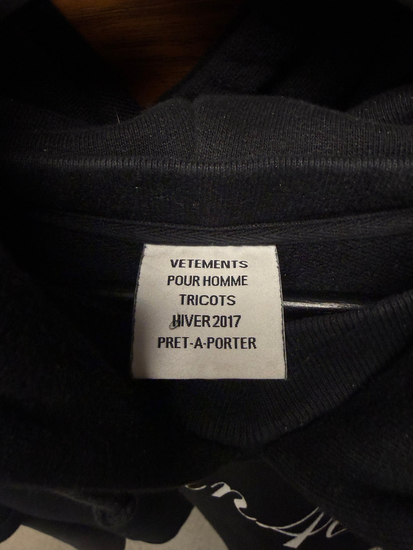AW2017 Vetements ‘11 Inch Gun Club’ Pullover Hoodie