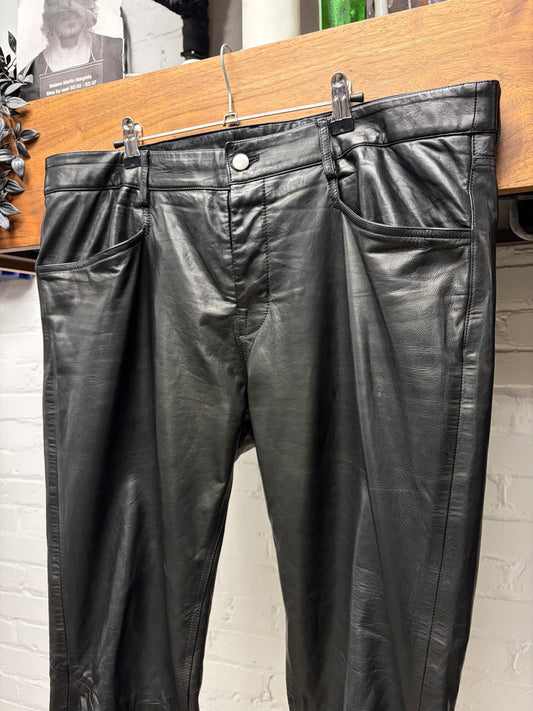AW2024 Rick Owens ‘Porterville’ Black Lambskin Skinny Leather Pants